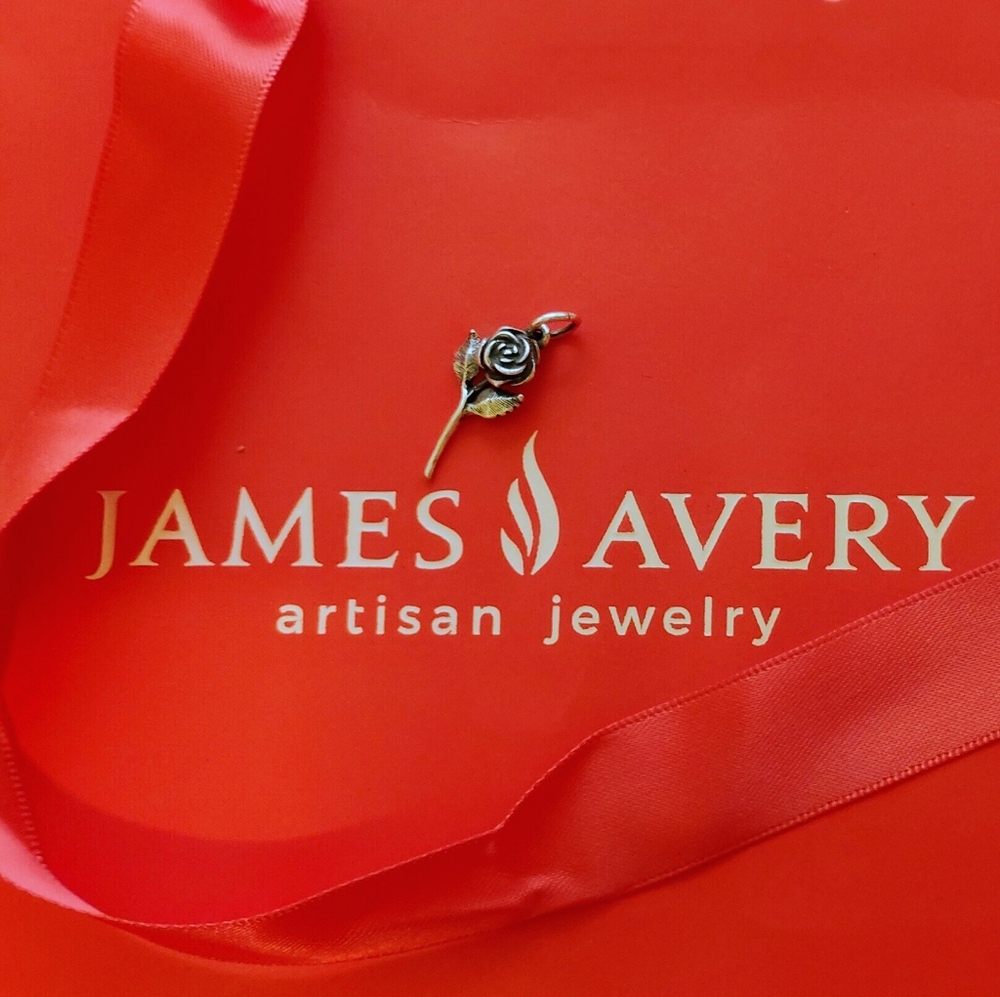 🆕James Avery Elegant Silver Rose Pendant or Charm